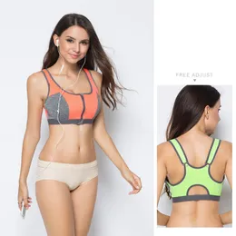 Double Layer Zipper Sports Bra Ladies Fitness Yoga Bra Push Up High Padded  Shirt Underwear Running