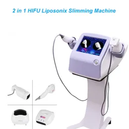 2 in 1 HIFU Liposonix 5カートリッジ顔皮の若返りボディスリミングお尻脂肪除去顔面アンチエイジング機