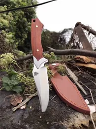 Speical Affer Survival Straight Knife 440C 새틴 블레이드 전체 당나라 목재 핸들 야외 사냥 낚시 rescuse 나이프 도구