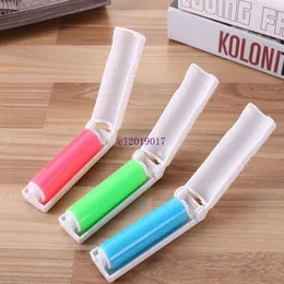 HOT CREATIVE MINI MULTICOLOR PORTABLE Tvättbar Lint Dust Hair Remover Cloth Sticky Roller Borste Återvinningsbar elektrostatisk vikning