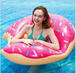 80cm Partihandel Donut Swimming Ring Float Uppblåsbara Simning Ringar Swimmingpool För Barn Liv Buoy Beach Leksaker Sommar Barnleksaker