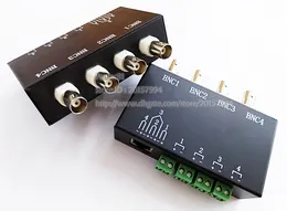 CCTV-Adapter, hochwertiger UTP 4-Kanal-Passiv-Video-Balun Cat5 4-Port-BNC-CCTV-Adapter/2 Stück