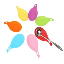 200pcs Food Grade Silicone Cooking Kitchen Spoon Rests Non-stick For Baking Accessories Spatula Scraper Knife and Fork Tools