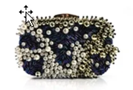 Designer-It's Yiiya Evening Clutch Bag Satin Flower Pearl Beaded Evening Handbag Bridal Clutch Purse Prom HB034