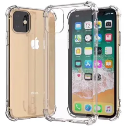 Корпус мобильного телефона Case Skin для iPhone 14 Pro Max 13 Mini 12 11 XS XR X 8 7 Plus SE воздушная подушка угловой прозрачный прозрачный ударный Shock -Resee Soft TPU Силиконовый резиновый крышка C33