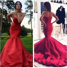 Top Selling red Sexy Mermaid evening gowns 2018 sweetheart ruched stain Sleeveless Party Dress 2018 Vestidos De Festa Prom Dresses