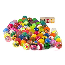 DHL-Durchmesser 33mm Gummi-Neuheitsbälle lustige spielzeug hüpf ballbild springender kugel für kinder dekompression spielzeug amüsement spielzeug sprungball