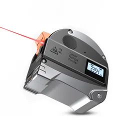 2 I 1 30M 40M LASER RANTFINDER LCD Digital Tape Mät USB laddningsmätare Range Finder Infraröd konstruktionsmätare