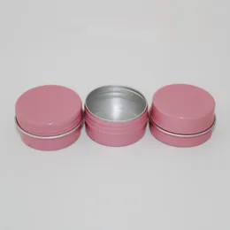 10ml 30ml 50ml 60ml Empty Pink Aluminum Jar Case Cosmetic Eyebrow Eyeliner Cream Gel Mascara Container Storage Soap Tins 100pcs