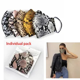 Individuell väska Leopard Festivet Party Mask Face Cover Tvättbara Dammtäta Respirator Vuxen Skriv ut Party Masks Festlig Party Favorit