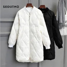 Sedutmo Zima Długie Kobiet Dół Kurtki Ultra Light Duck Down Coat Oversize White Puffer Jacket Slim Autumn Parkas Ed464