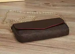 Designer-Presbyopia Wallet Fashion Leather Chain Mobile Phone Bag Mini Wallet Felicie Lady Messenger Bag Designer Clutch