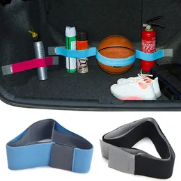 20-80cm Elastic Oxford Car Trunk Fixed Strap Sundry Stowing Tidying Strorage Belt Magic Tape - Blue 80cm