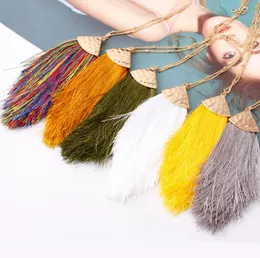 Hot Fashion Jewelry Cotton Thread Tassel Pendant Necklace Ladies Long Sweater Necklace