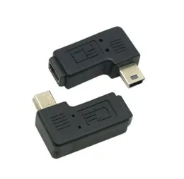 Mikroadaptrar USB 90 graders Kvinnlig manlig Adapter Connector vänster + Höger vinkeladapter