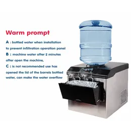 Factory Electric Ice Maker Commercial Homeuse Countertop Bullet Ice Machines Automatic Ice Cube Making Machine 25kg / 24h