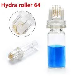 Ny Titanium Hydra Roller 64 N￥lguldtips Mikroneedle Automatisk Derma Roller 0,25 mm 0,5 mm 1,0 mm