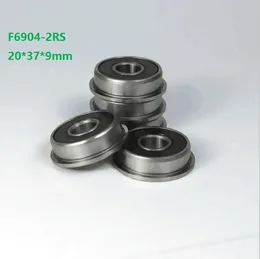 100pcs/lot double rubber sealed F6904-2RS F6904 2RS F6904RS 20x37x9mm flanged deep groove Ball Bearing 20*37*9mm