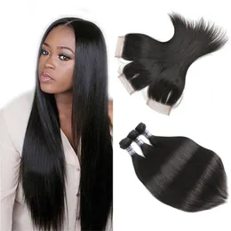 Brazilian Virgin Hair With Closure Straight Human Hair Extension Makeup With Lace Closure Double Weft Hair Wefts