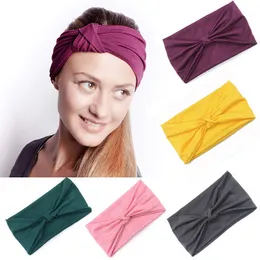 Sport Yoga Hårband Wide Headband Velvet Knot Headband Noble Scrunchie Twist Yoga Hårband Turban Headband Bandage EEA1076