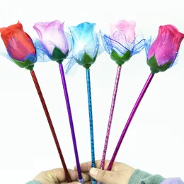 Fabriks Rose Flower Pen BallPoint Creative Cartoon Gullig Plush Gift Pen Creative Gift