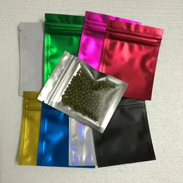 Gift Wrap Black Blue Colorful Clear Aluminum Foil zipper Bags Self-Sealed Zipper Packaging Pouches Bags for Snack Storage Free DHL