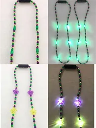 Светодиодные бусины ожерелье 2 стили мигающие светящиеся кулонные ожерелья игрушки рождественская вечеринка благополучие подарки моды носить орнамент высокое качество