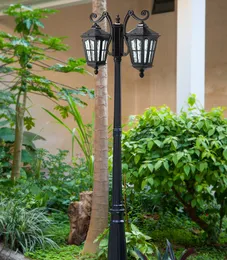 Nowy Europejski Retro Led Garden Light 3,5 M Podwójny Głowy Wysoki Polak Odkryty Oświetlenie Oświetlenie Ogrodowe Krajobraz Światła