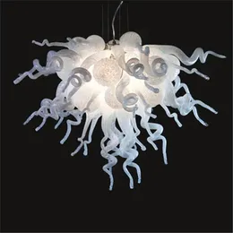 Dekor vitblåst murano glas ljuskronor lätt klassisk design modern ljuskrona belysning för hem ledd hängande lampor