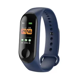 M3 Smart Bracelet Blood Pressure Heart Rate Monitor Fitness Tracker Smart Wristwatch Bluetooth Sports Pedometer Watch For Android iPhone