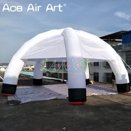 8m Diameter 5 legs White Inflatable Spider Marquee Inflatable Dome Tent with Led Lighting Color Changeable for Outdoor Party