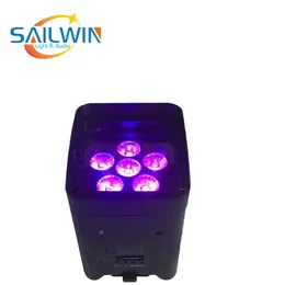 Högkvalitativ 6x18w RGBWA UV 6IN1 WIFI Batteriladdad Uplight Wireless DMX LED Party Uplight