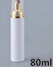 80 ml Schaumspender-Pumpflaschen mit goldenem Pumpdeckel – Aufbewahrungsbehälter für kosmetische Make-up-Lotion aus Kunststoff, Schaumseifenspenderglas SN2127