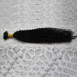 unprocessed mongolian kinky curly bulk hair 100g human braiding hair 1pcs no weft human hair bulk for braiding