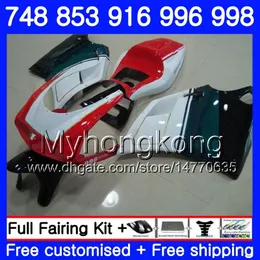 Kit för Ducati 748S 748 853 916 996 998 S 94 99 00 01 02 327HM.43 Lager vit 853s 916R 996R 998S 748R 1994 1999 2000 2001 2002 FAIRING