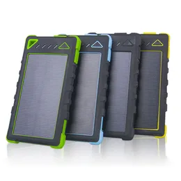 WHOSALE 10000MAH 2 USB Port Solar Power Bank Charger Extern säkerhetskopiering Batteri med Retail Box för iPhone iPad Samsung Mobiltelefon