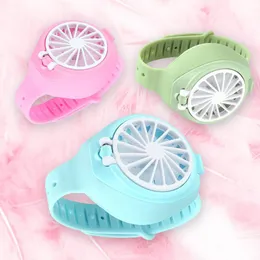 快適な腕時計の夏の子供の贈り物を持つ携帯用ミニファンUSB充電時計形折りファン充電式ファン