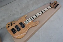 Factory Custom 5 Strings Left Hand Ash Body Electric Bass Gitara z Maple Fingerboard, Czarne Hardwares, Oferta Dostosowana