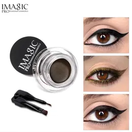 IMAGIC Gel Eyeliner Not Blooming Makeup Palette Matte Waterproof Lasting Eye Liner Gel Cream With Brush