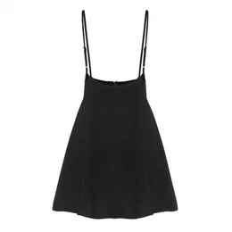 Wholesale-Women Black Skirt With Adjustable Shoulder Straps Pleated Skirt Suspender Skirts High Waist Mini School