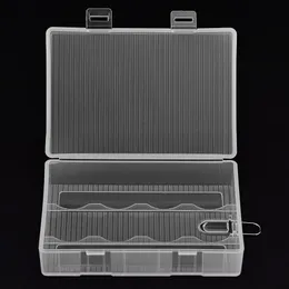 VBESTLIFE Draagbare batterij Case Harde PP Transparante Case Houder Opbergdoos voor 4 x 26650 Batterijen (niet inbegrepen) met haak 30