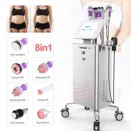 Pro 9in1 Vertikal multifunktion Unoisionetion Cavitation Benefit Photon Light Therapy Förmåner Bantning Anti Celluliter För Hudvård Användning