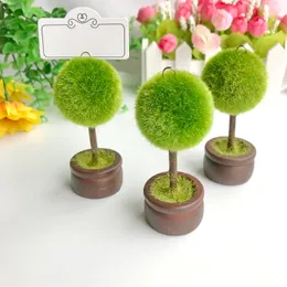 50pcs wiosenny ślub Favours okrągły topiary uchwyt na zdjęcie/miejsce uchwyt karty ogrodowy impreza dekoracje nazwy klipy karty