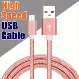 MQ100 Metal Housing Braided Micro USB Cable 2A Durable High Speed Charging USB Type C Cable with 10000 Bend Lifespan for Android Smart Phone