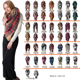 Women's Winter Grid Shawl Warm Soft Scarf Girls Scarf Neck Scarves Ladies Neckerchief Air Conditioner Cape