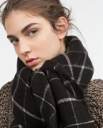 Grossist- mode cashmere sjal halsdukar nya dam kvinnor män filt halsduk svart vit pläd mysig kontrollerad tartan halsduk wraps sjal