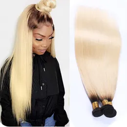 Malaysian Human Hair 1B/613 Straight Hair Wefts 3 Bundles Two Tones Ruyibeauty Wholesale 10-28inch 1B 613