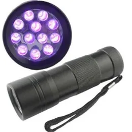 UVライトウルトラバイオレットUV 12 LED懐中電灯トーチ送料無料