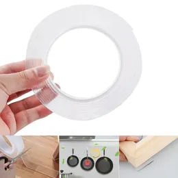 1/2/3/5m Reusable Double-Sided Adhesive Nano Traceless Tape Removable Sticker Washable Adhesive Tape Wholesale