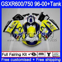 Body + Tank för Suzuki Srad Blue Hot New GSXR 750 600 GSXR600 96 97 98 99 00 291HM.14 GSXR-600 GSXR750 1996 1997 1998 1999 2000 Fairings